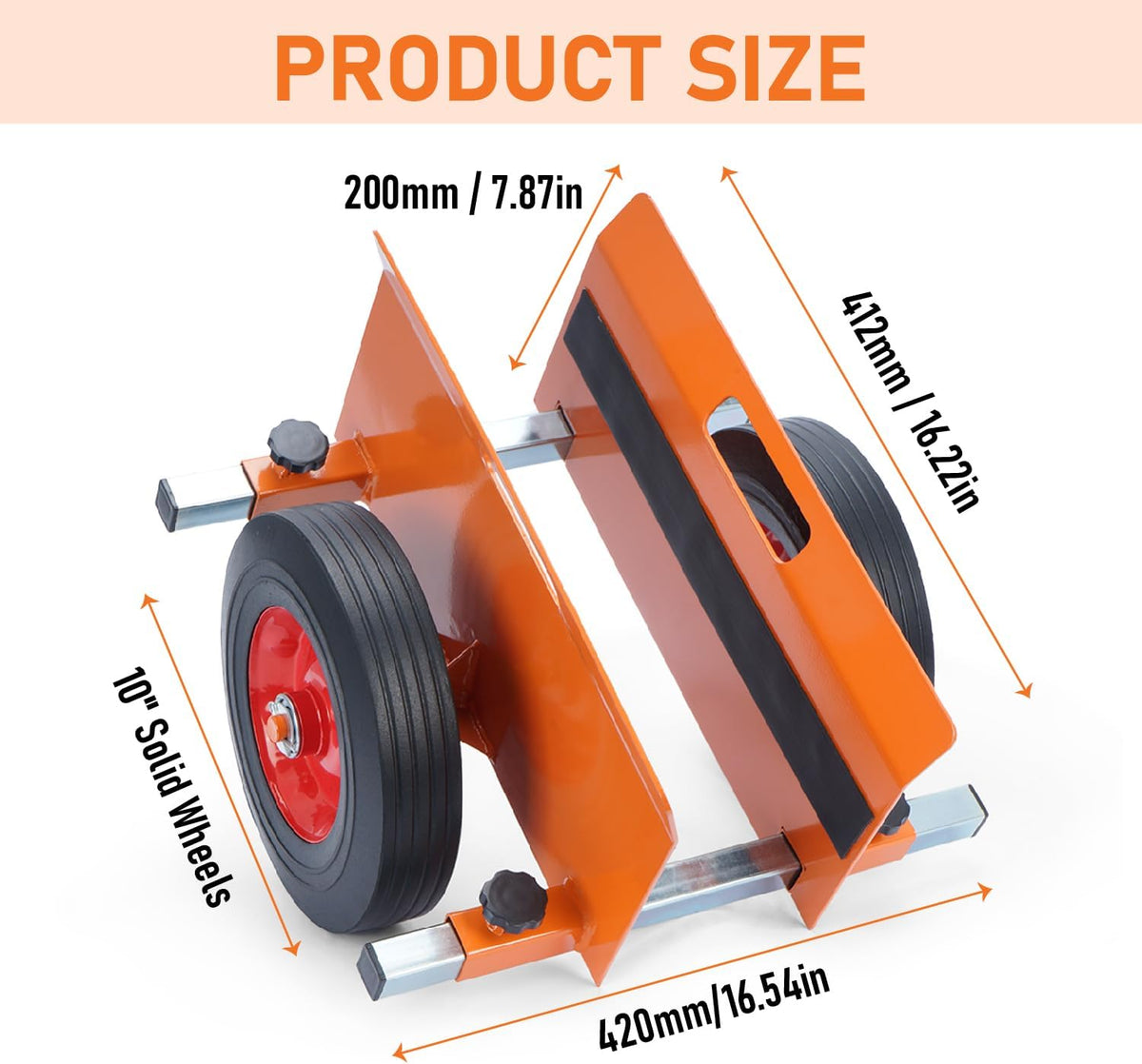 Panel Dolly Heavy Duty 1100LBS Door Dolly Cart with 10" Solid Wheels