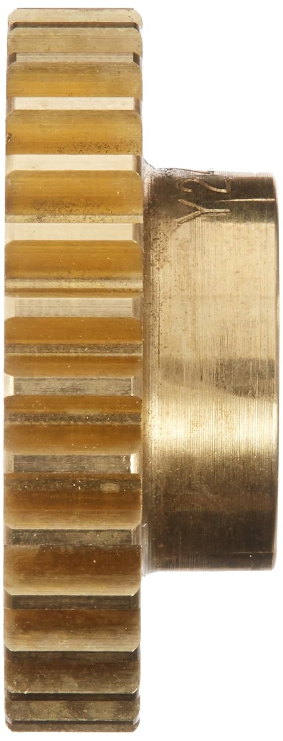Boston Gear Y2430 Spur Gear, Brass, Inch, 24 Pitch, 0.250" Bore, 1.333" OD, 0.250" Face Width, 30 Teeth