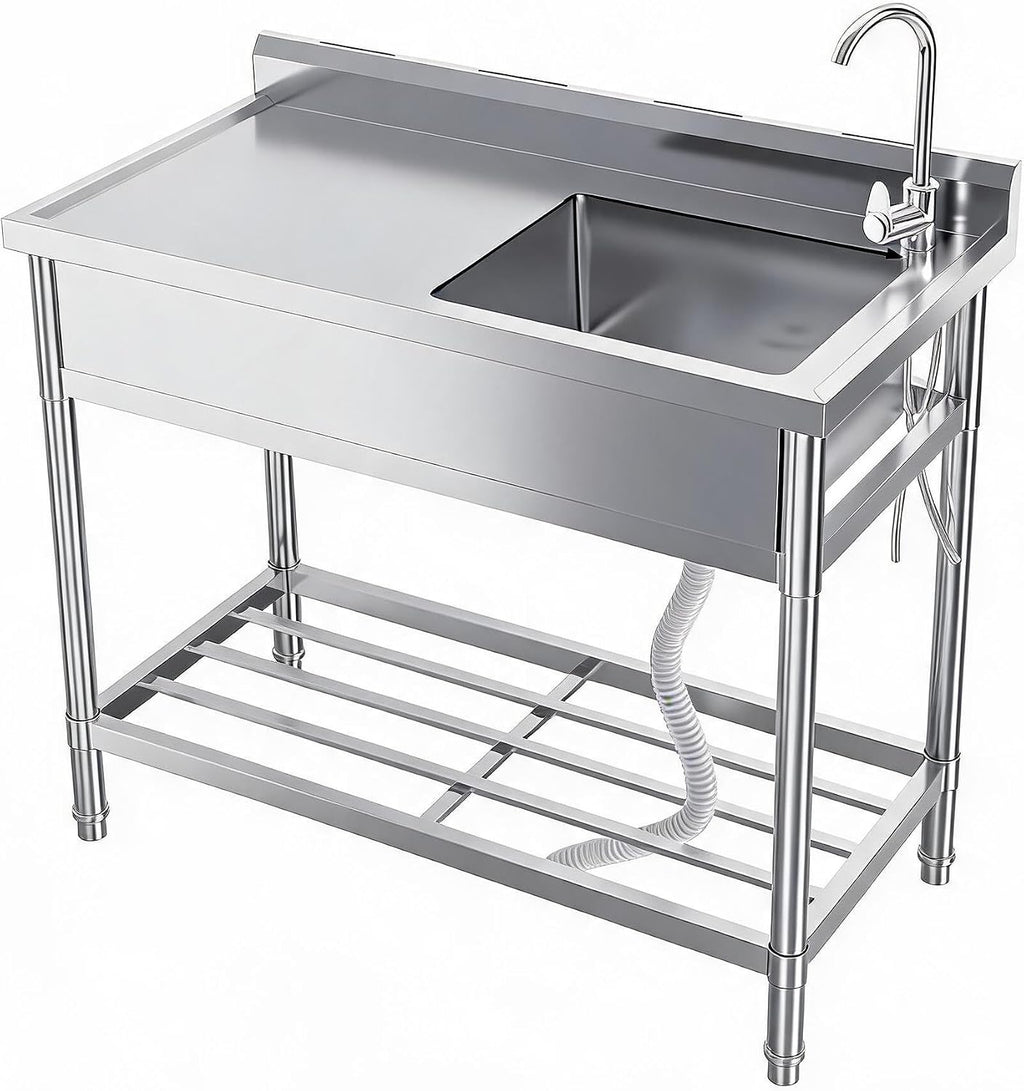 Utility Sink Stainless Steel Freestanding Commercial