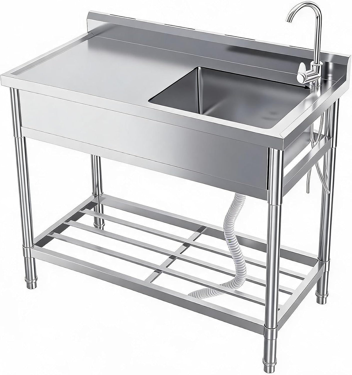 Utility Sink Stainless Steel Freestanding Commercial