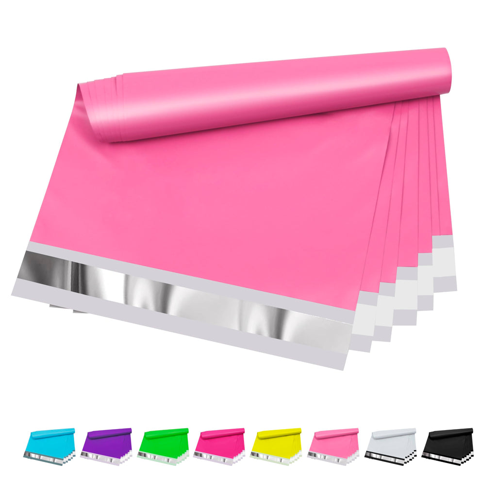 Poly Mailers 10x13 Inch, 100 Pack, Pink Shipping Bags, 2.4 Mil