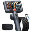 DEPSTECH 10FT Articulating Borescope, Dual Lens Endoscope Camera with Light