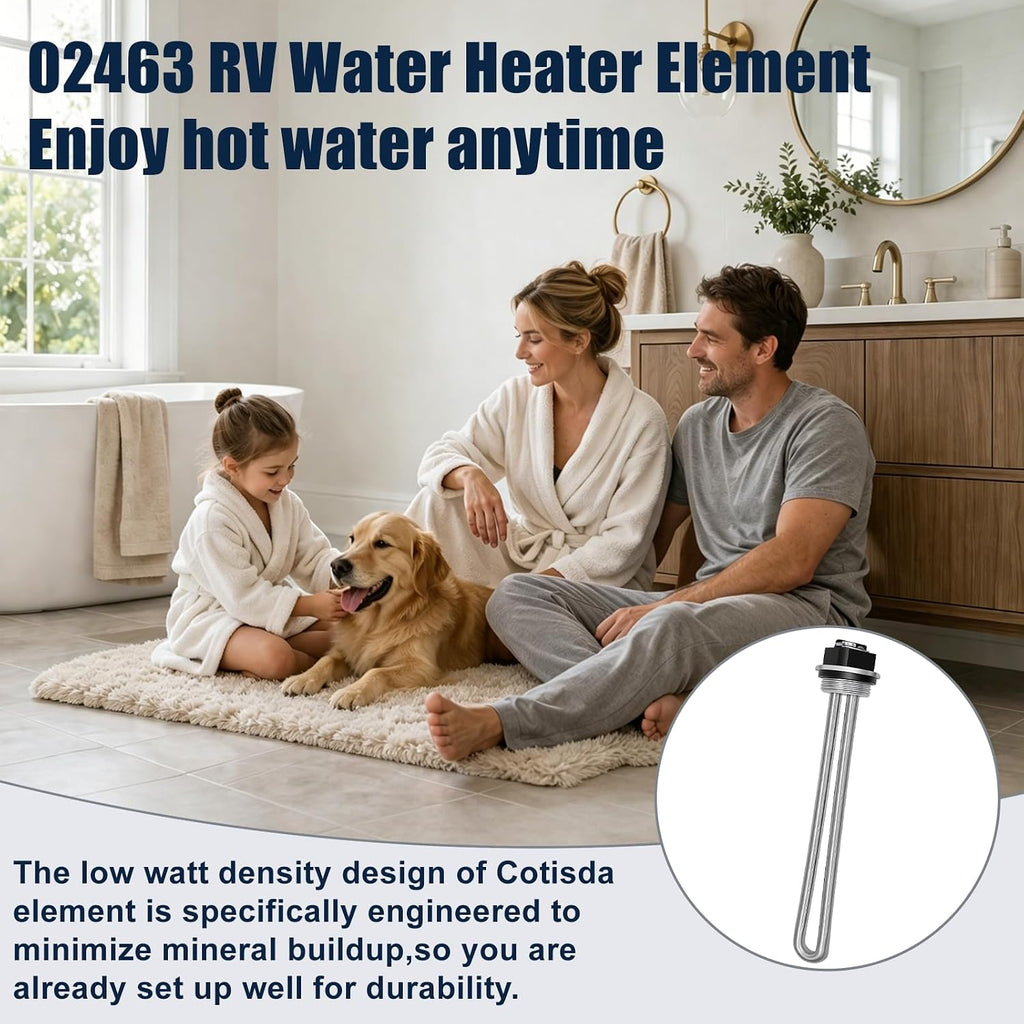 Upgraded 1500W 120V Electric Water Heater Element Replacement 02463 02462