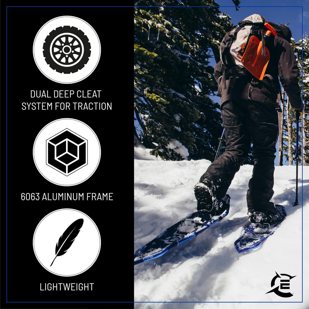 Ligthweight Aluminum Frame Snowshoe Kit