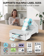 Shipping Label Printer Bluetooth 4x6 Thermal Label Printer, White