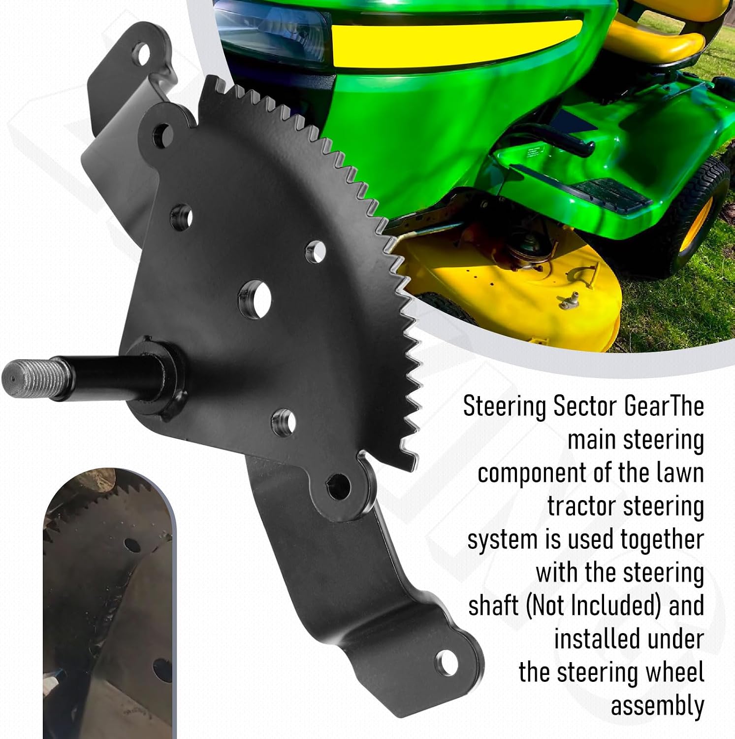 AM136297 Steering Sector Gear Compatible with Jo-hn Deere M151206 X500 X520 X300 X320 X340 Lawn Tractor