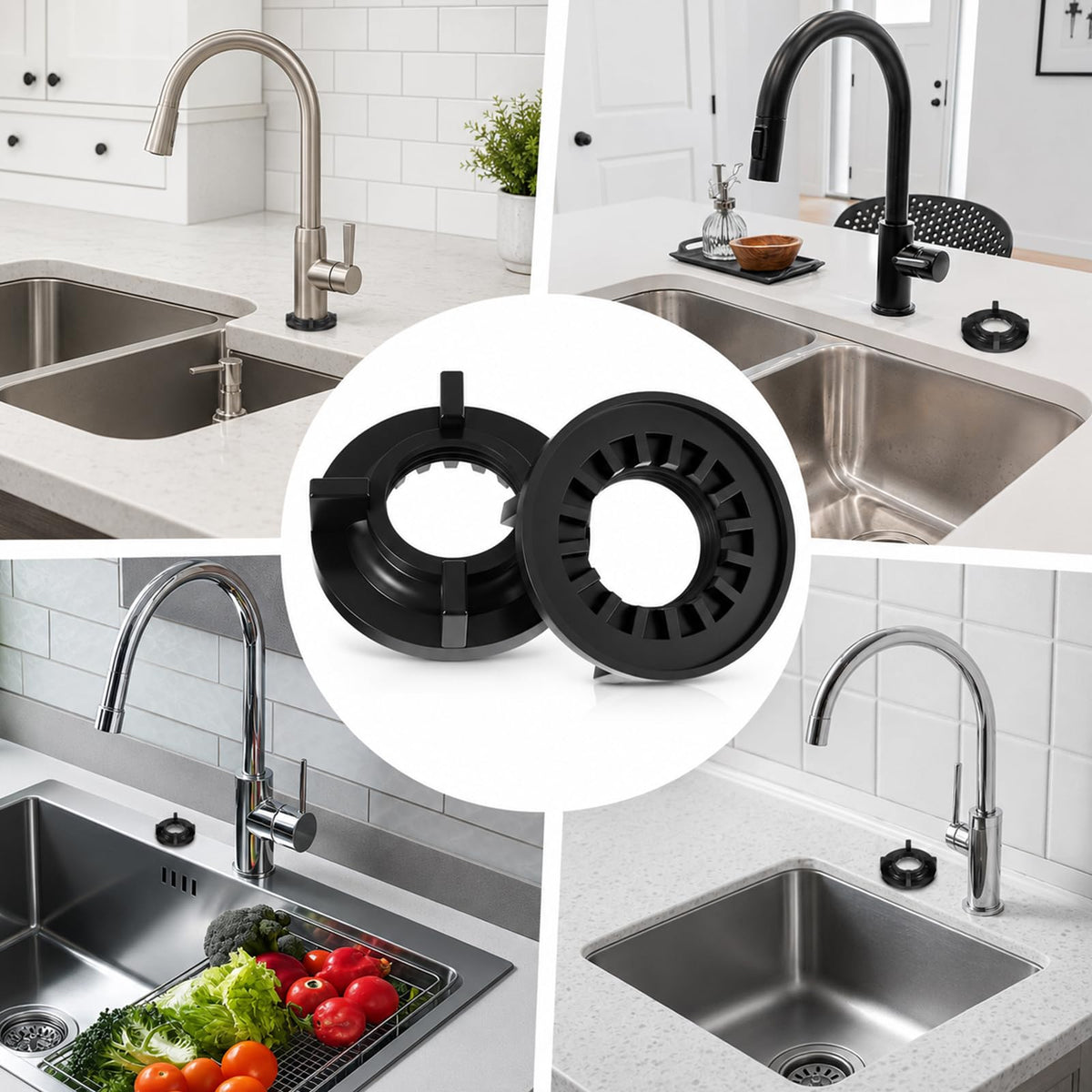 Chsoejuf 4PCS 1/2" IPS Faucet Mounting Nut Durable Plastic Lock Nuts Kit