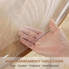 Round Clear Table Cover Protector 48", Waterproof Plastic Cover