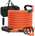 7/8" x 30' Kinetic Recovery Tow Rope 30,580lbs, Heavy-Duty Off Road Snatch Strap with 2 Soft Shackles (41750lbs)