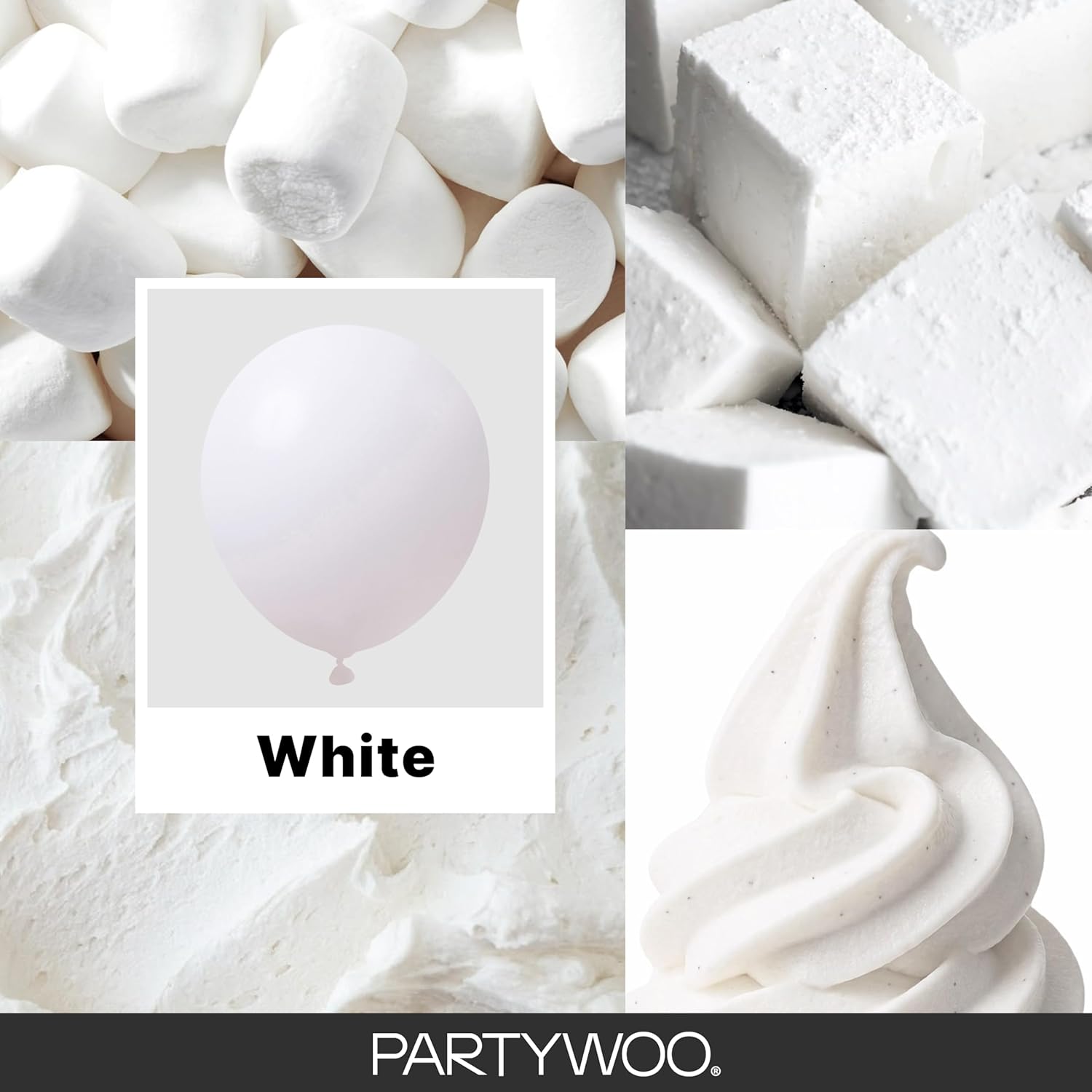 White Balloons 140 pcs Different Sizes of 18 12 10 5 Inch White Balloons Arch Kit Garland for Wedding Baby Shower
