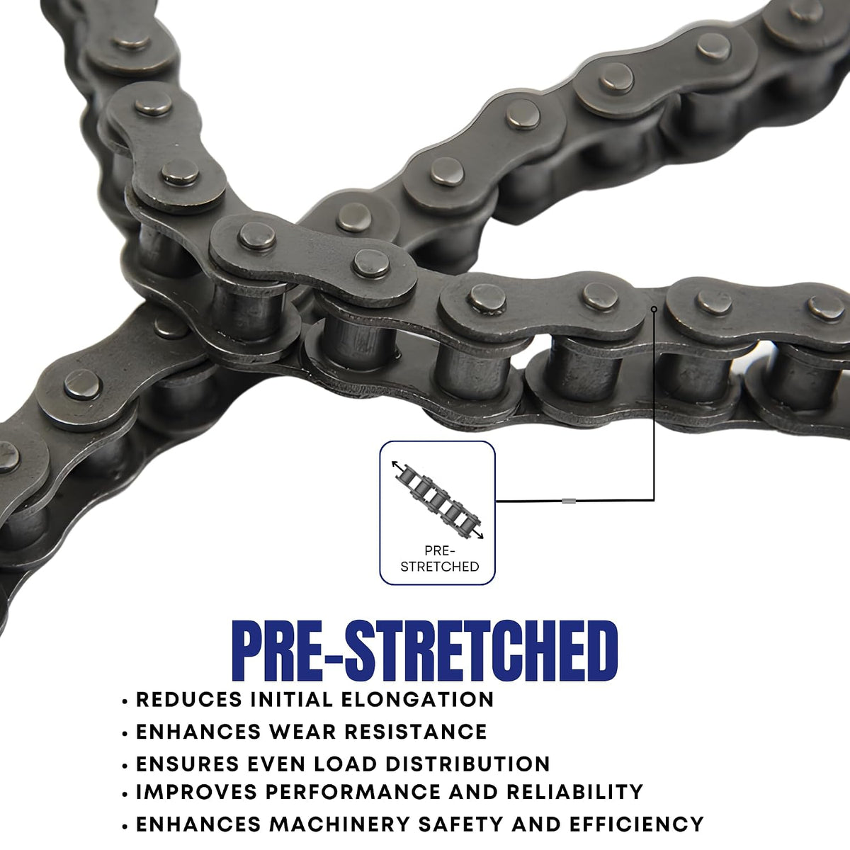 Jeremywell #35 Roller Chain 10FT with 3 Connecting Links and 2 Offset Links