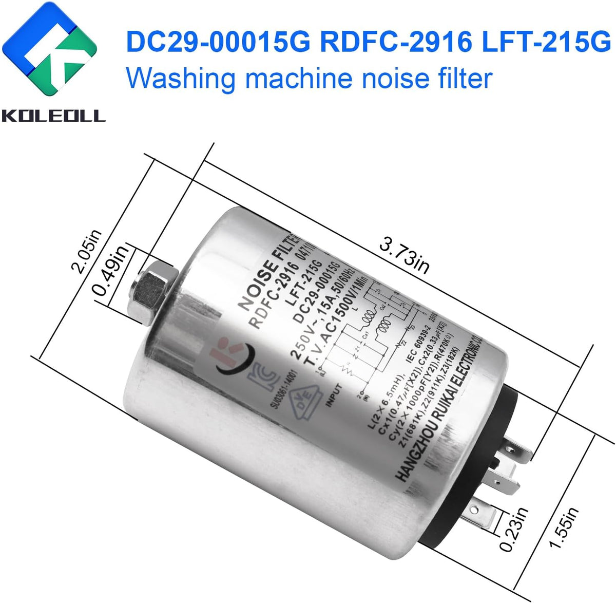 OEM DC29-00015G RDFC-2916 LFT-215G Washer Noise Filter