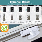 4 Pack Universal Tee Crank Casement Window Handles, White