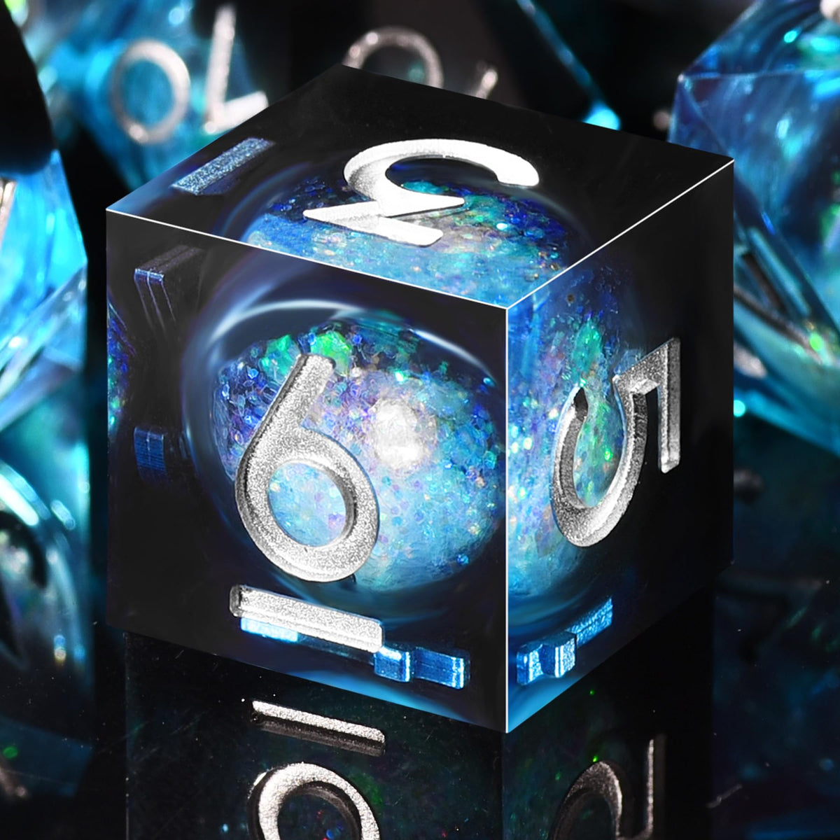 Liquid Core RPG Dice Sharp Edge Polyhedral Dice 7-Die RPG Dice Set