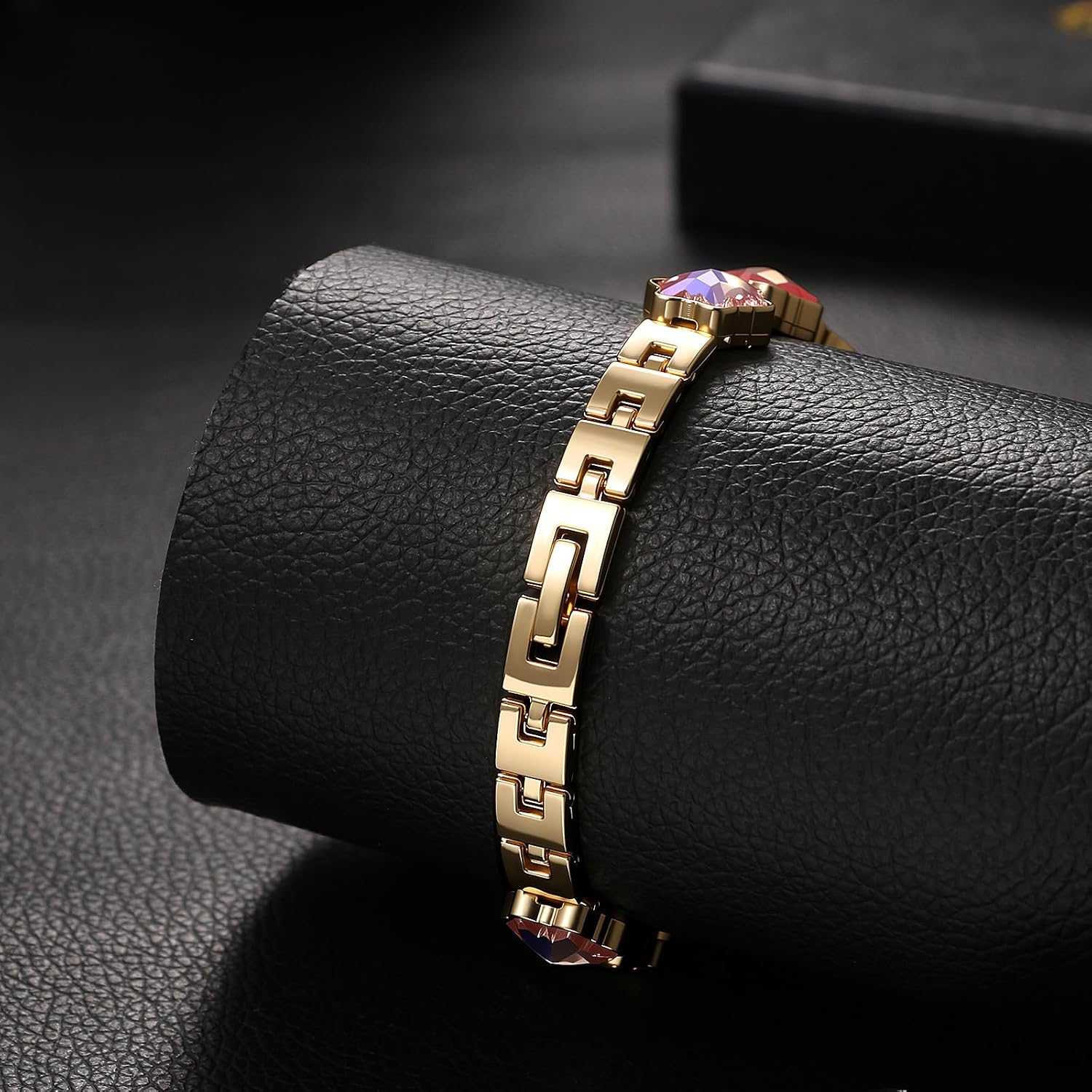 Bracelet Watch for Women: Elegant Flower Dial Analog Quartz Wrist Watches Luxury Colorful Imitation Crystal