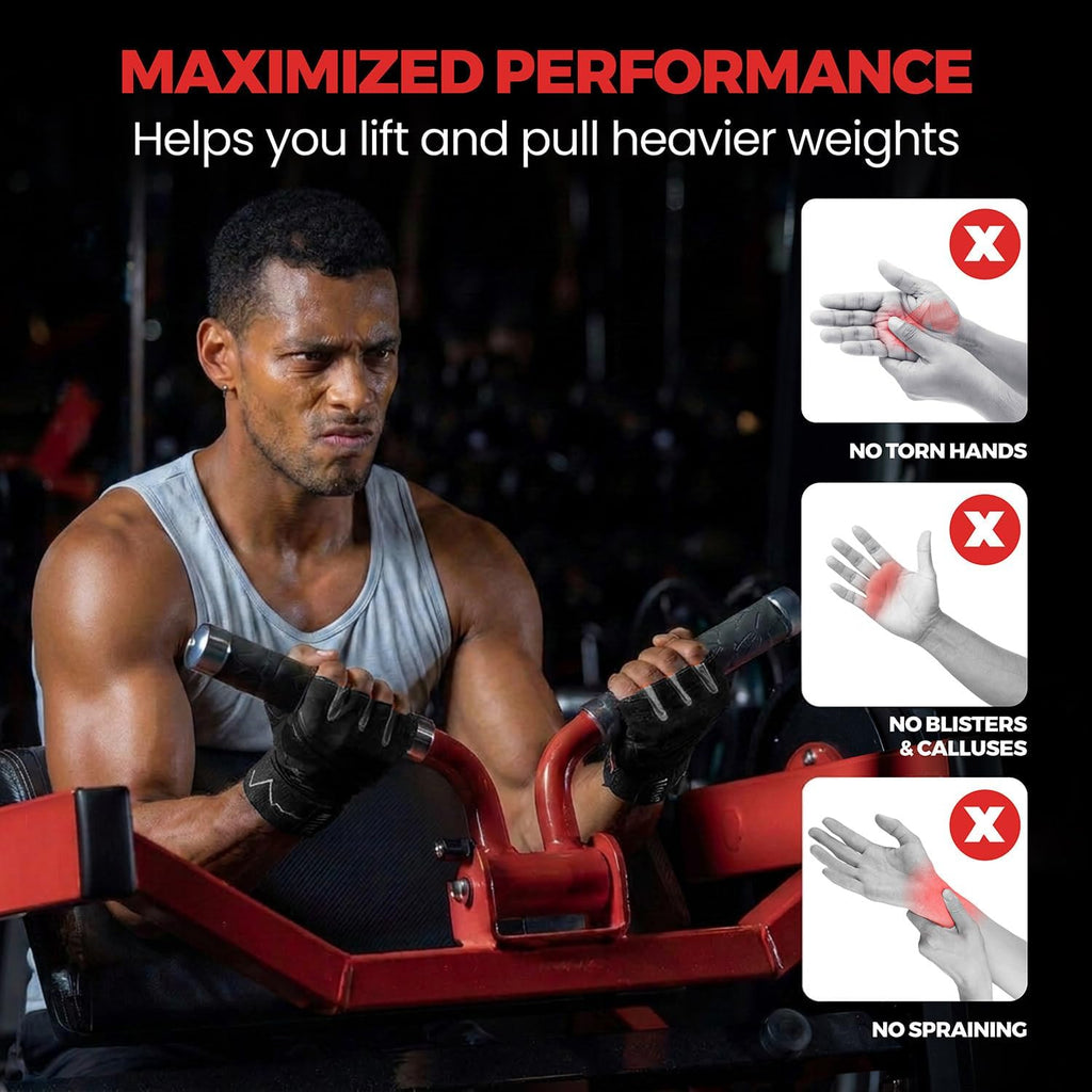 Workout Gloves for Men – Comfortable Gym Gloves for Men with Enhanced Grip for Safety and Hand Protection – Weight
