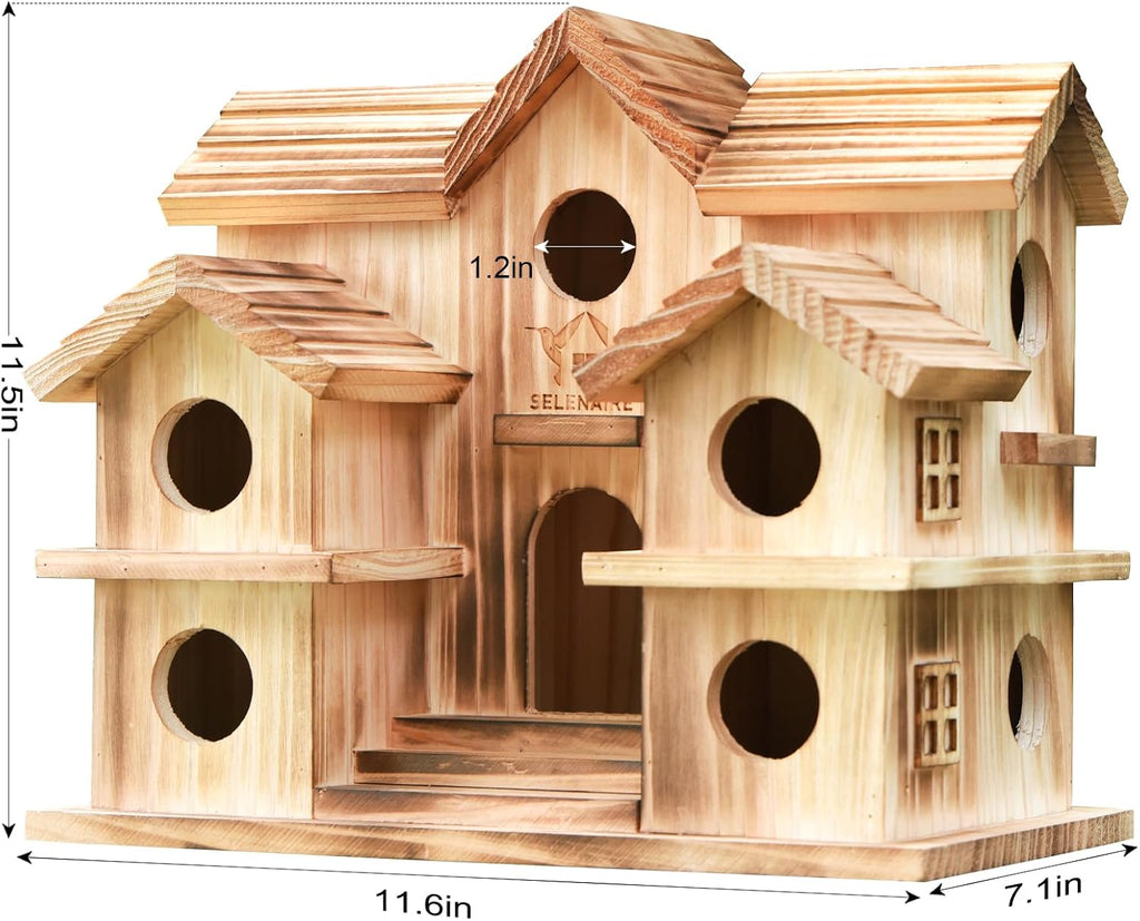 10-Room Purple Martin Bird House – Handcrafted Solid Cedar, Weatherproof