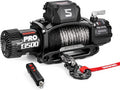 PRO Series 13500 lb Electric Winch, 12V Towing Winch, Synthetic Rope, 2-in-1 Wired/Wireless Remote, Waterproof IP67