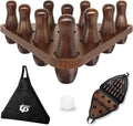 Tabletop Shuffleboard Bowling Pin Set Portable Shuffleboard Bowling Pin Game,Solid Wood Shuffleboard Bowling Curling