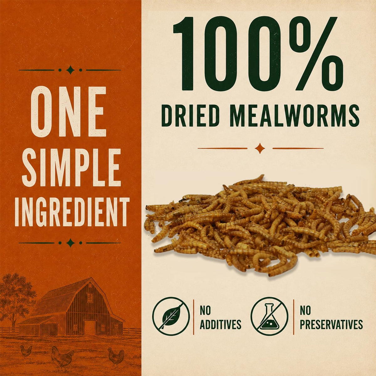 5lb Dried Mealworms - High Protein Treat for Chickens & Birds