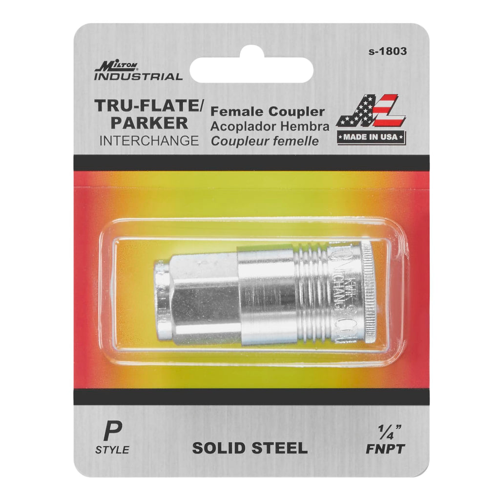 Milton S-1803 1/4" FNPT P Style Coupler