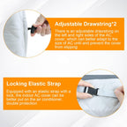 Grey Indoor AC Cover with Cotton Padding - Keep Warm & Dustproof Protective Case for Window Air Conditioners