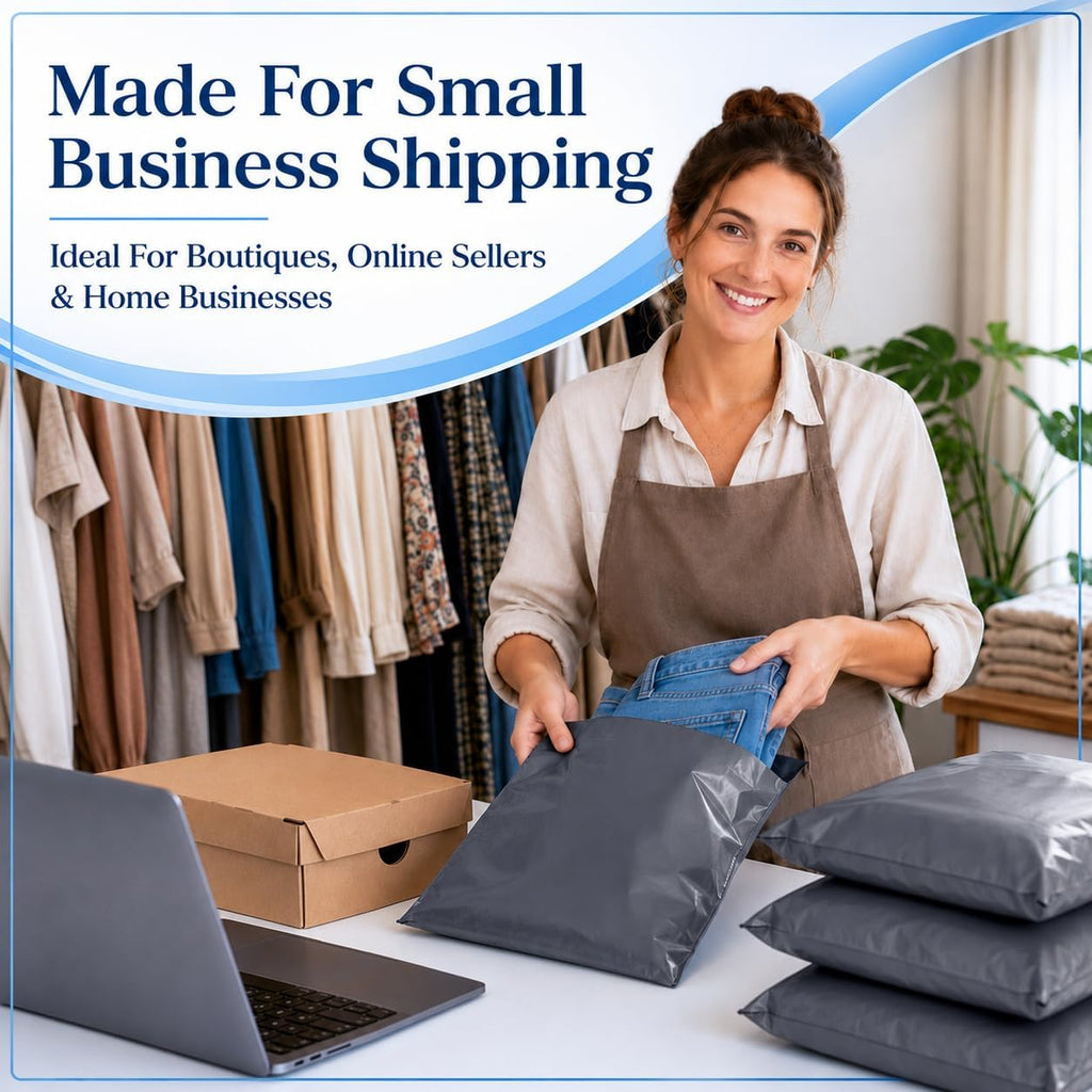 Poly Mailers 14.5x19 100PC Large Shipping Bags Envelope Black Gray