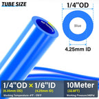 TAILONZ Blue 1/4" OD PU Air Hose 10M/32.8ft