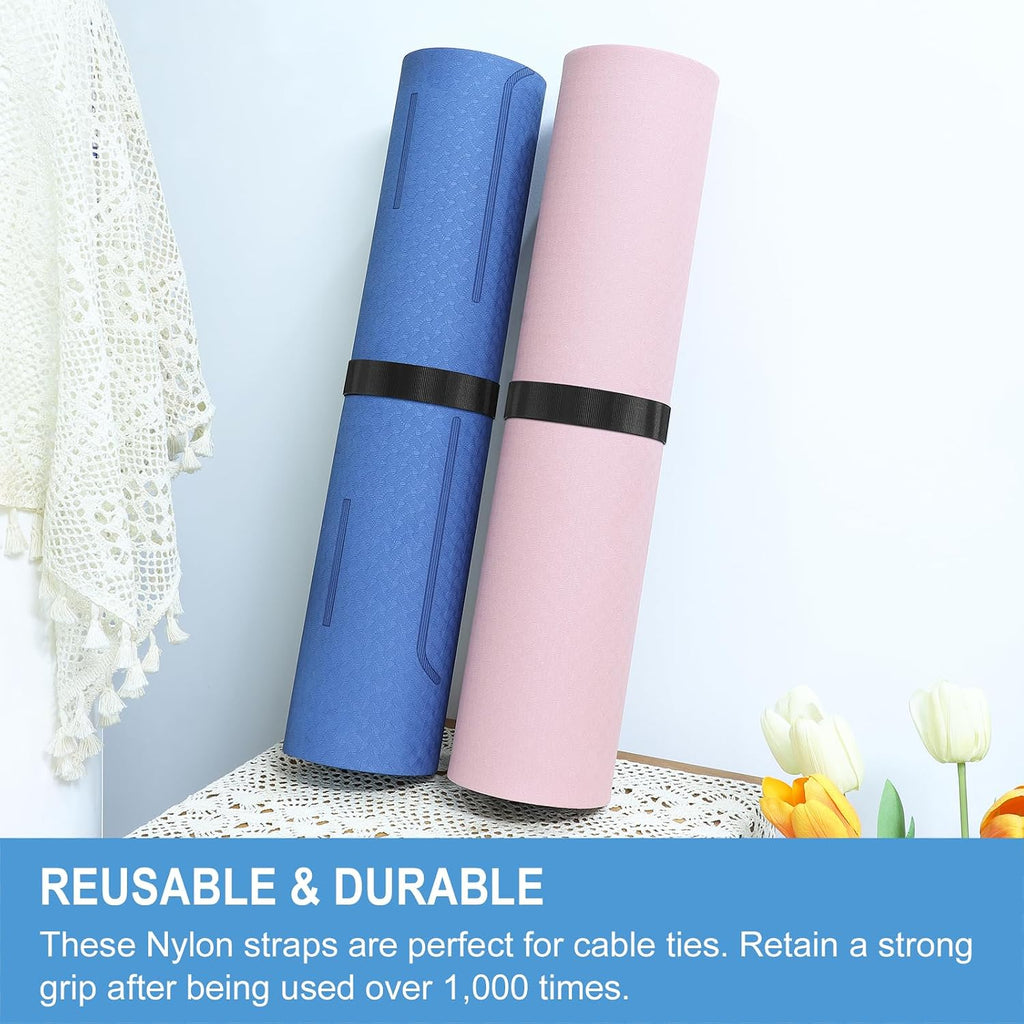 1in x 24ft | Hook and Loop Straps Heavy Duty | Double Sided Self-Gripping Strips | Reusable Multi-Purpose Wrap Roll