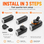 Bike Headlight Mount for GoPro Quick Release Light Interface Adapter