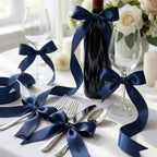 Double Faced Navy Blue Satin Ribbon 60 Yards 1 inch