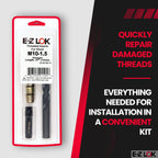 E-Z LOK-901050 Hex Threaded Insert Installation Kit for Soft Wood - Flanged - M10-1.5 x 13mm