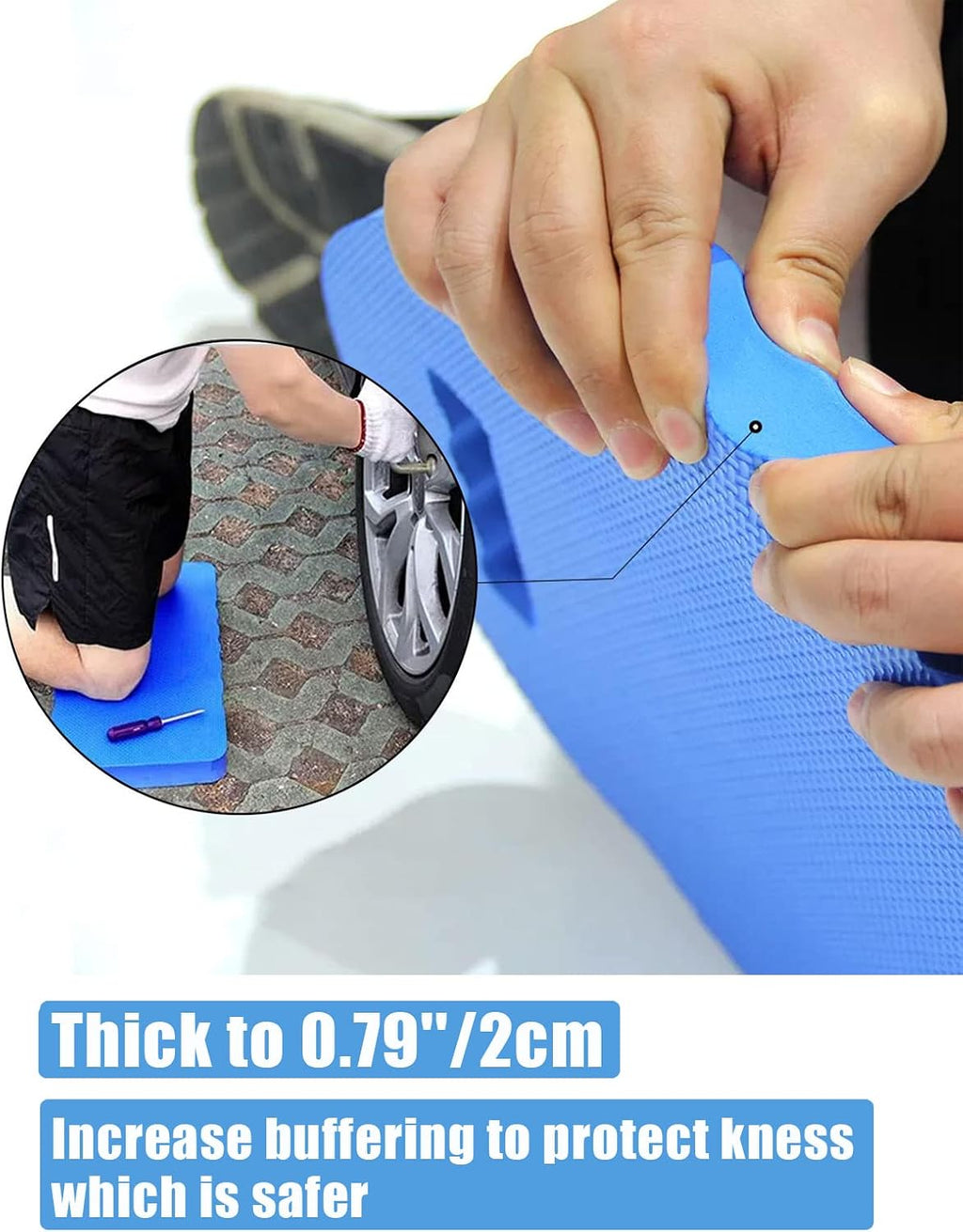 2 PCS Garden Kneeling Pad,Knee Mat Waterproof Foam Knee Pads for Gardening,Cleaning,Baby Bath,Yoga,Praying and