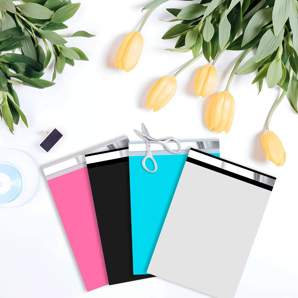 Poly Mailers 10x13 Inch, 100 Pack, Mixed Shipping Bags, 2.4 Mil