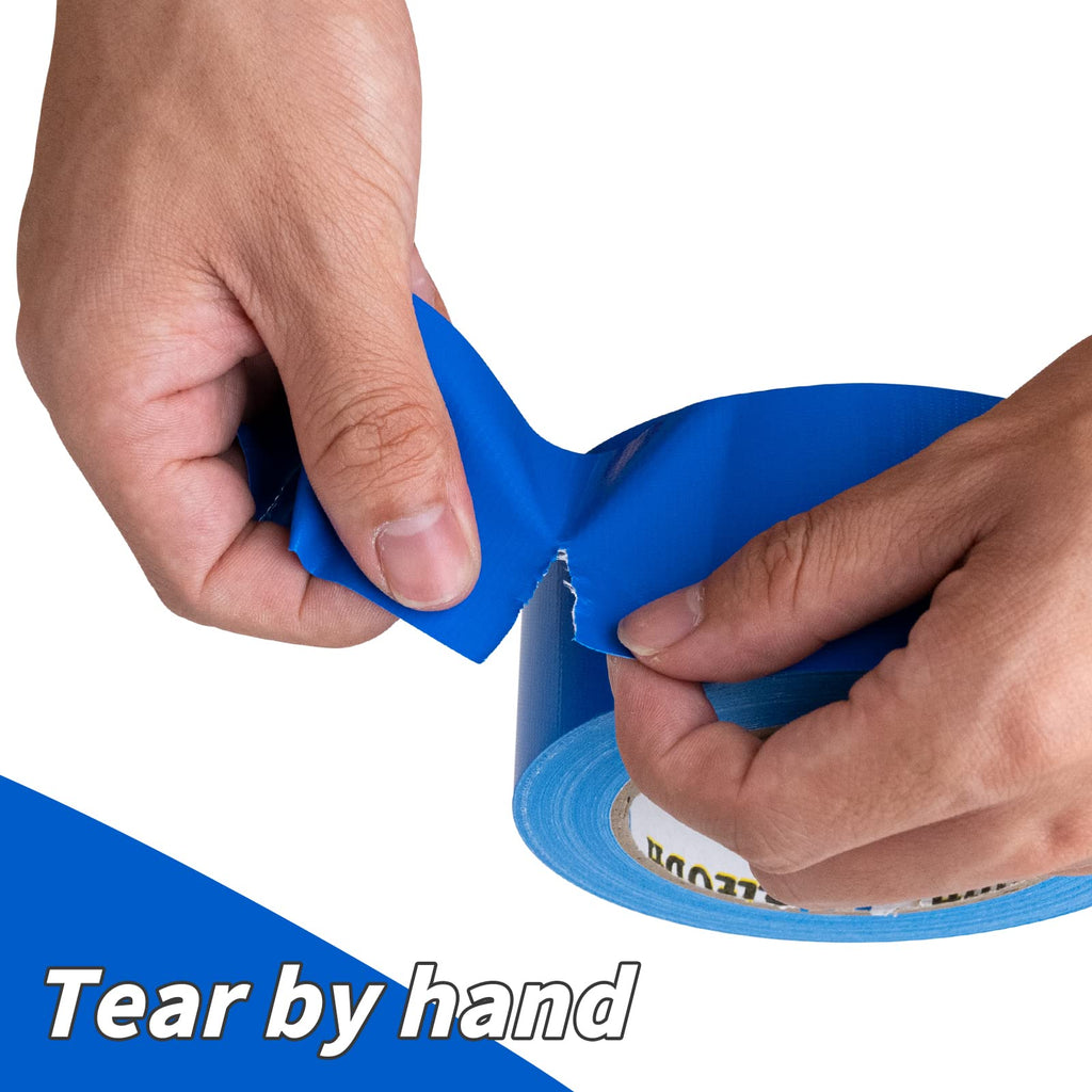 6 Pack Blue Duct Tape, 2 Inches x 30 Yards, 8.3 Mil Heavy Duty