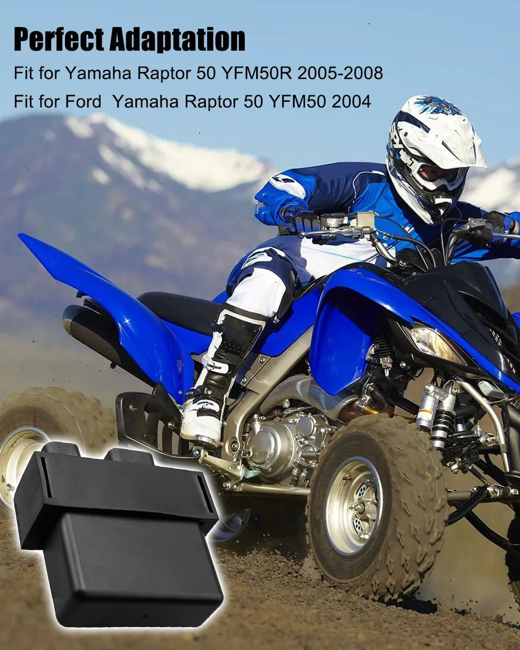 Ignition Coil & Spark Plug & CDI Box Kit Fit for Yamaha Raptor 50 YFM50R