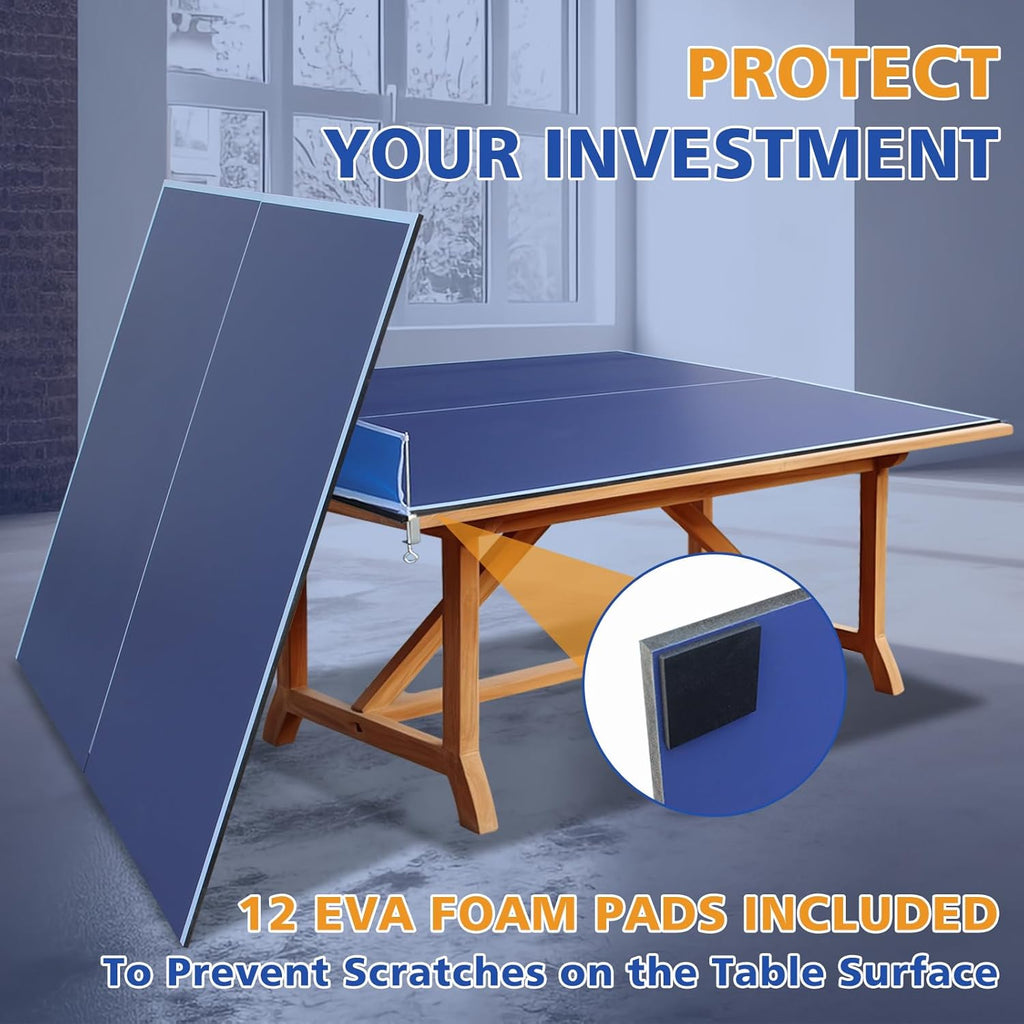 Ping Pong Table Top for Billiard Table, 7FT/8FT/9FT Foldable Table Tennis Table Topper for Pool Table, Indoor Outdoor