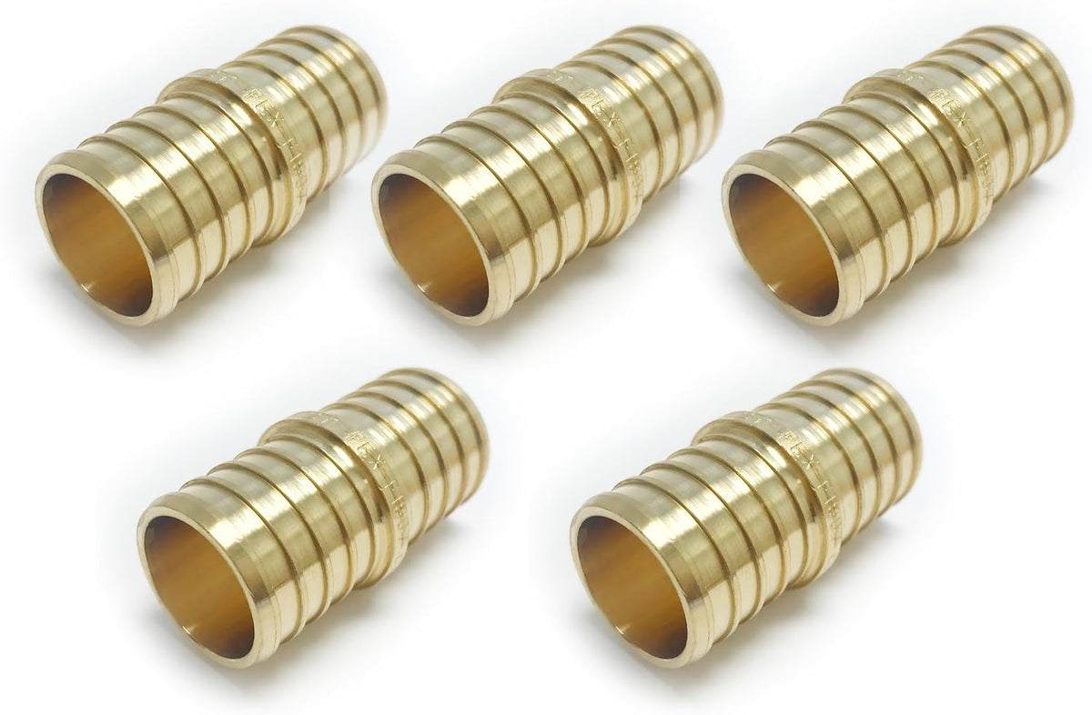 5-PACK EFIELD Pex 1"Straight Coupling Crimp Fitting(PEX1807008-5)