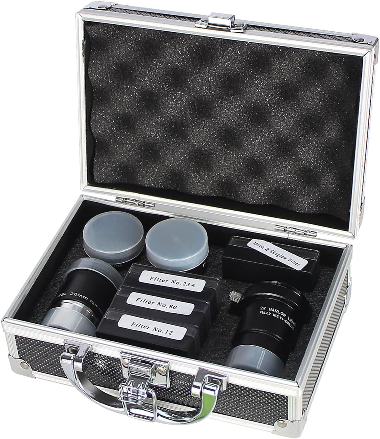 Astronomical Telescope Accessory Kit - with 3pcs Plossl Eyepieces Set, 4pcs Filter Set, a 2X Barlow Lens