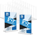 Acrylic Sign Holder 5x7, 25 Pack Clear Double Sided Table Menu Vertical Display, Plastic Flyer Display Stand, Paper