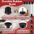 8 Pcs 01-400827-00093 Slicer Feet, 0.3" Thread, Compatible with Berkel