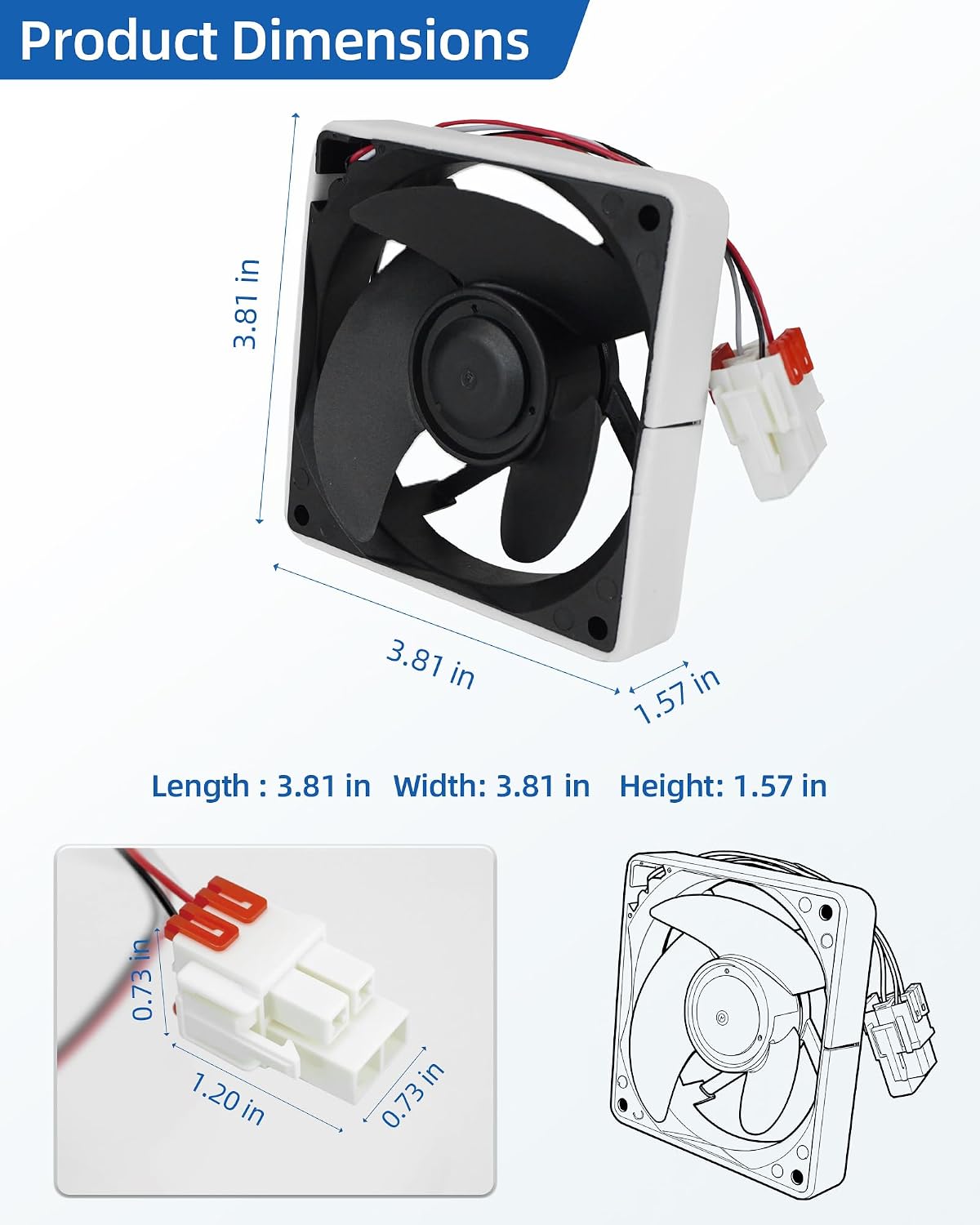 RF28R6201SR RF28HFPDBSR Refrigerator Evaporator Fan Motor Fit for Samsung