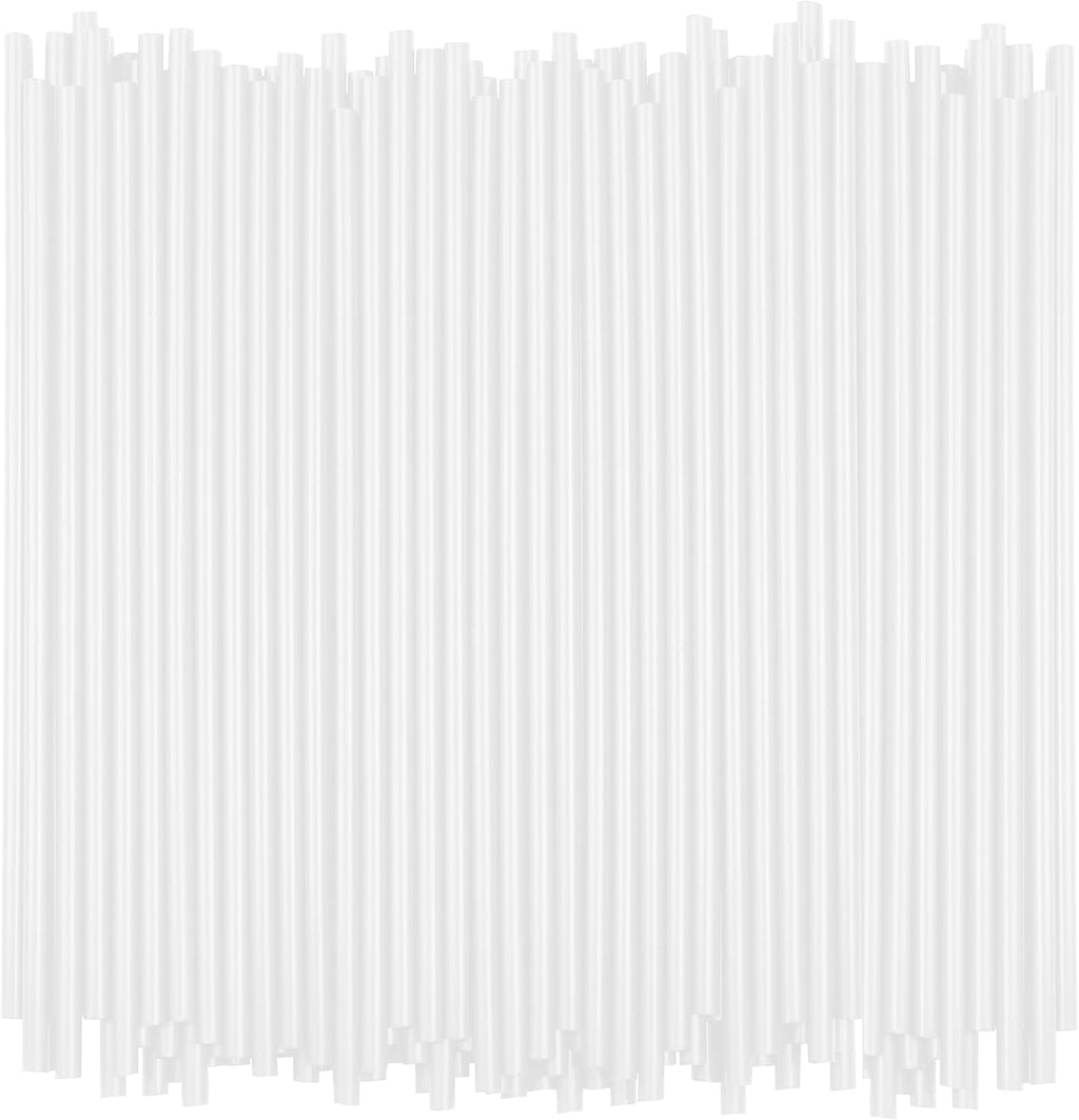 Disposable Plastic Drinking Straws, Straight 7.75-Inch, Clear, 500 Count