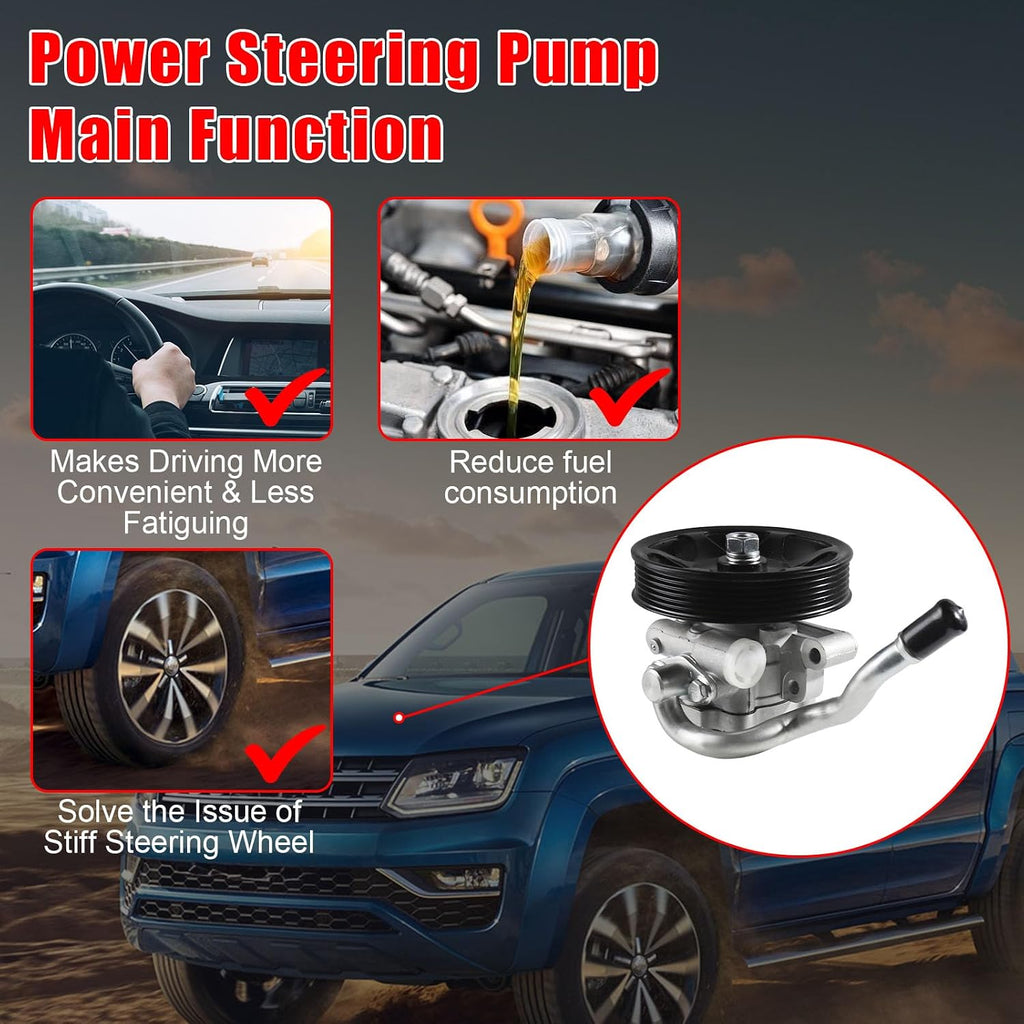 21-5370 Power Steering Pump with Pulley Fit for Ford Escape 3.0L V6