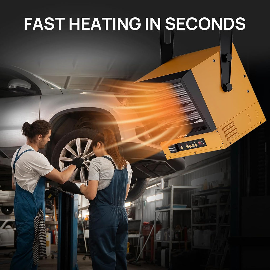 15,000W Electric Garage Heater, 240V Hard Wired, WiFi Enabled, Fan-Forced Shop Heater with Remote, Overheat