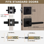 Keyed Deadbolt Lock with Passage Lever Handle Set