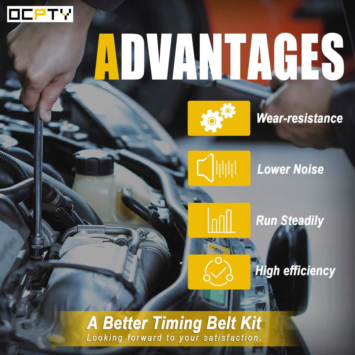 OCPTY Timing Belt Kit with Water Pump Replacement CK331LK2,TB331LK2