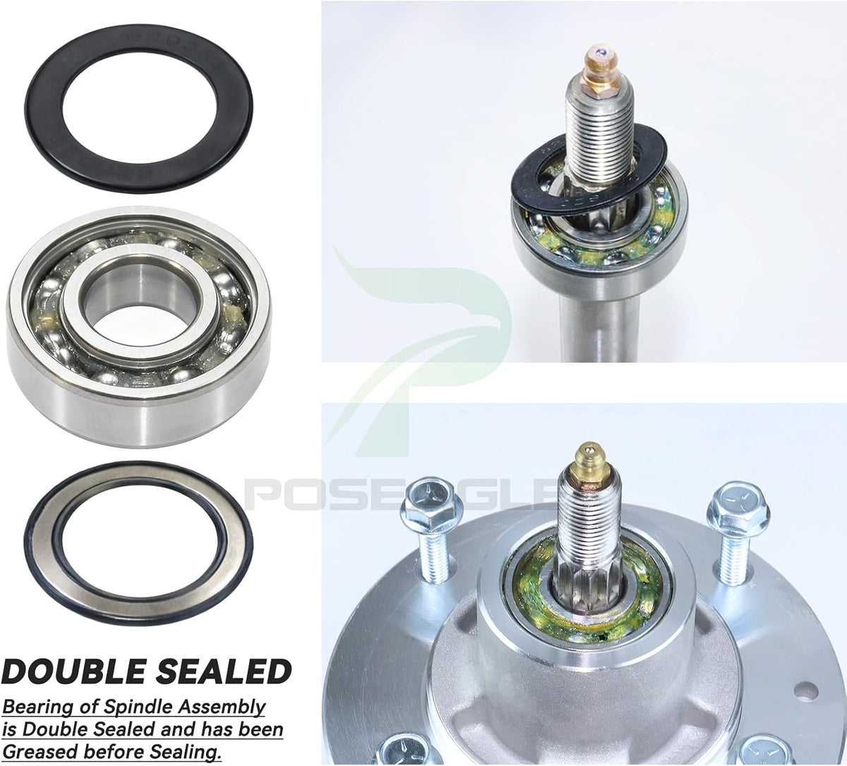 539112170 Spindle Assembly Kit for Husqvarna 42" 48" 52" 54" Decks | Replaces Husqvarna 539112170 Mandrel Assembly