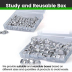 HirtuOtter 304SS Nylon Insert Hex Lock Nuts Coarse Thread (50 PCS) 6#-32