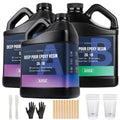 Deep Pour Epoxy Resin Kit, 96OZ 2:1 Bubble Free Crystal Clear | 2:1 , low odor, crystal clear, for 2-4" deep pours